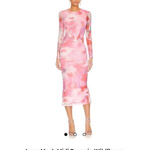 Bardot Lena Mesh Midi Dress